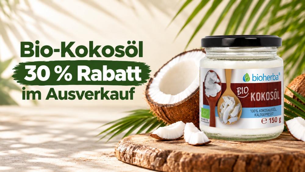 Bio-Kokosöl 150 g – 30 % Rabatt im Ausverkauf