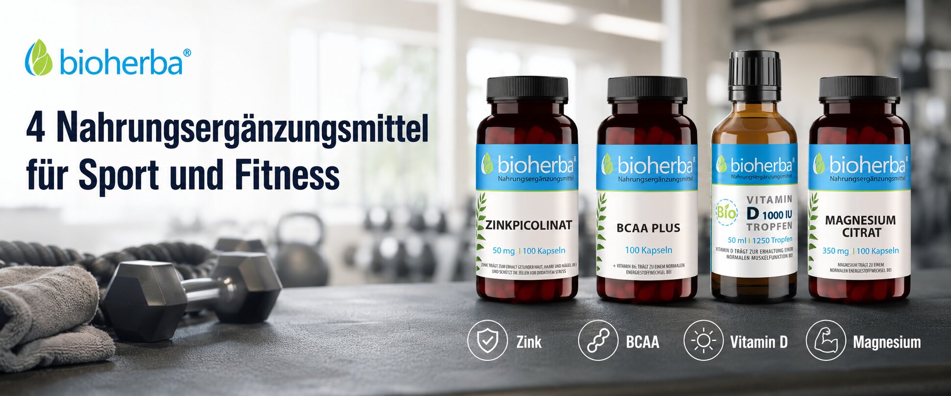4 Nahrungsergänzungsmittel für Sport und Fitness