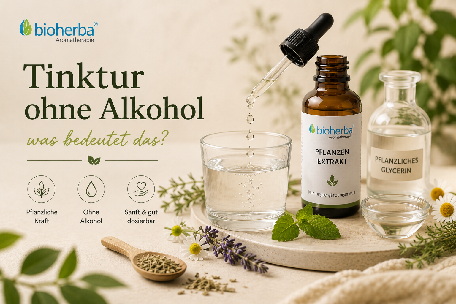 Tinktur ohne Alkohol – was bedeutet das?