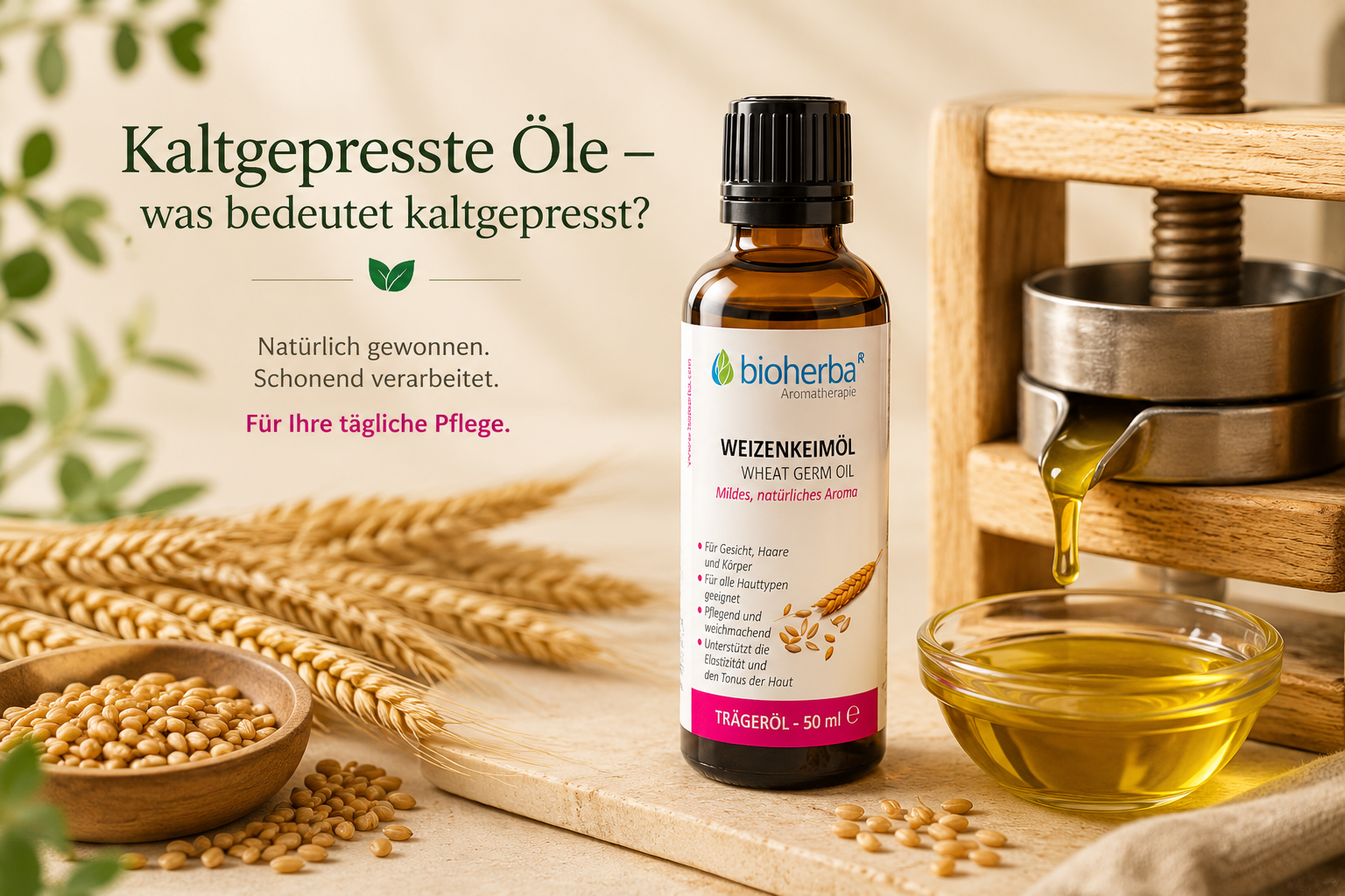 Kaltgepresste Öle – was bedeutet kaltgepresst?