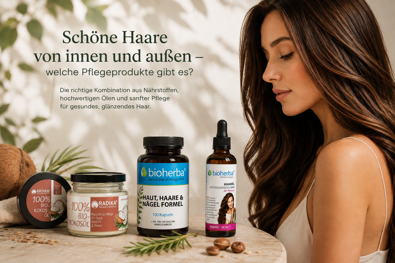 Schöne Haare von innen und außen – welche Pflegeprodukte gibt es?