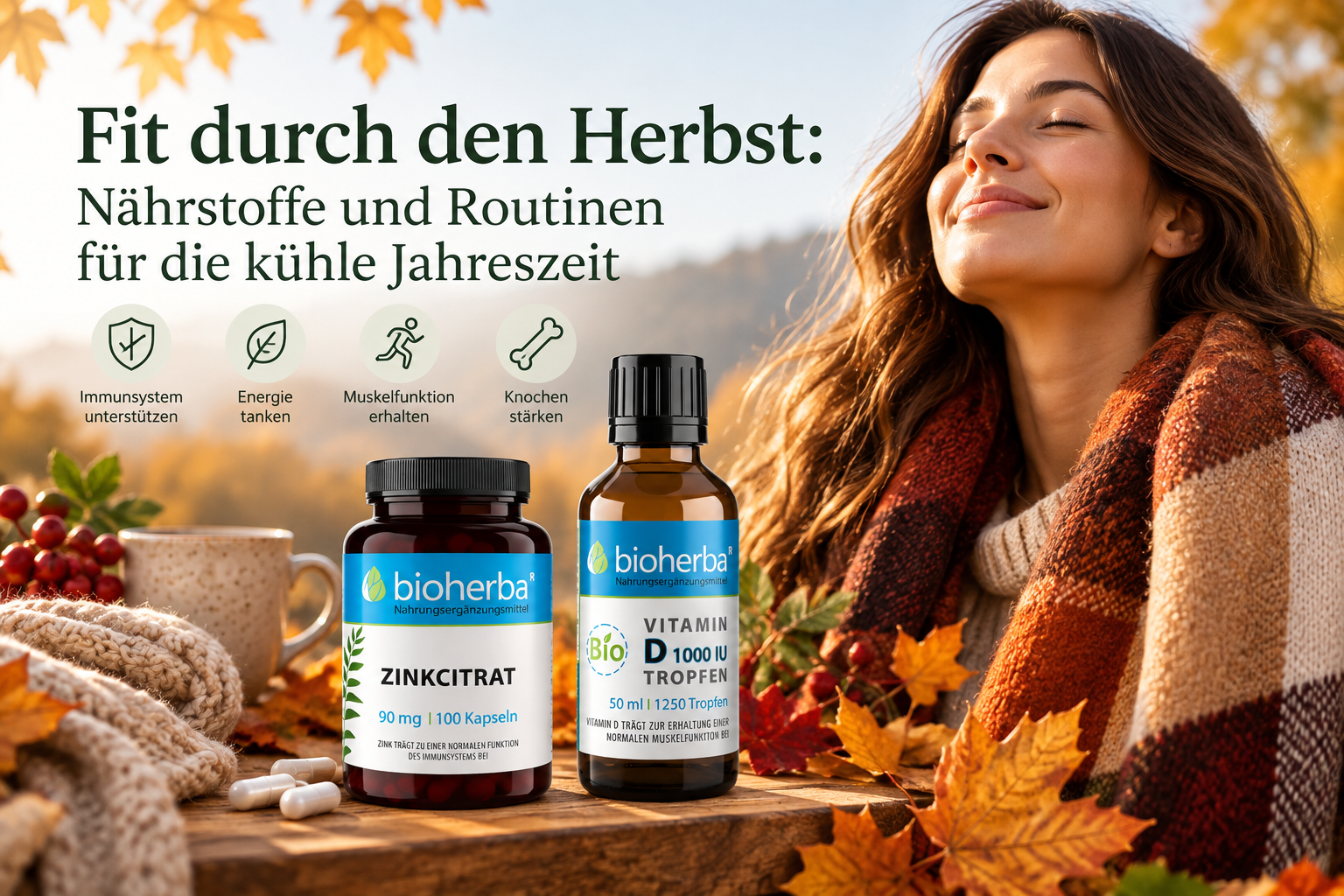 Fit durch den Herbst: Nährstoffe und Routinen für die kühle Jahreszeit