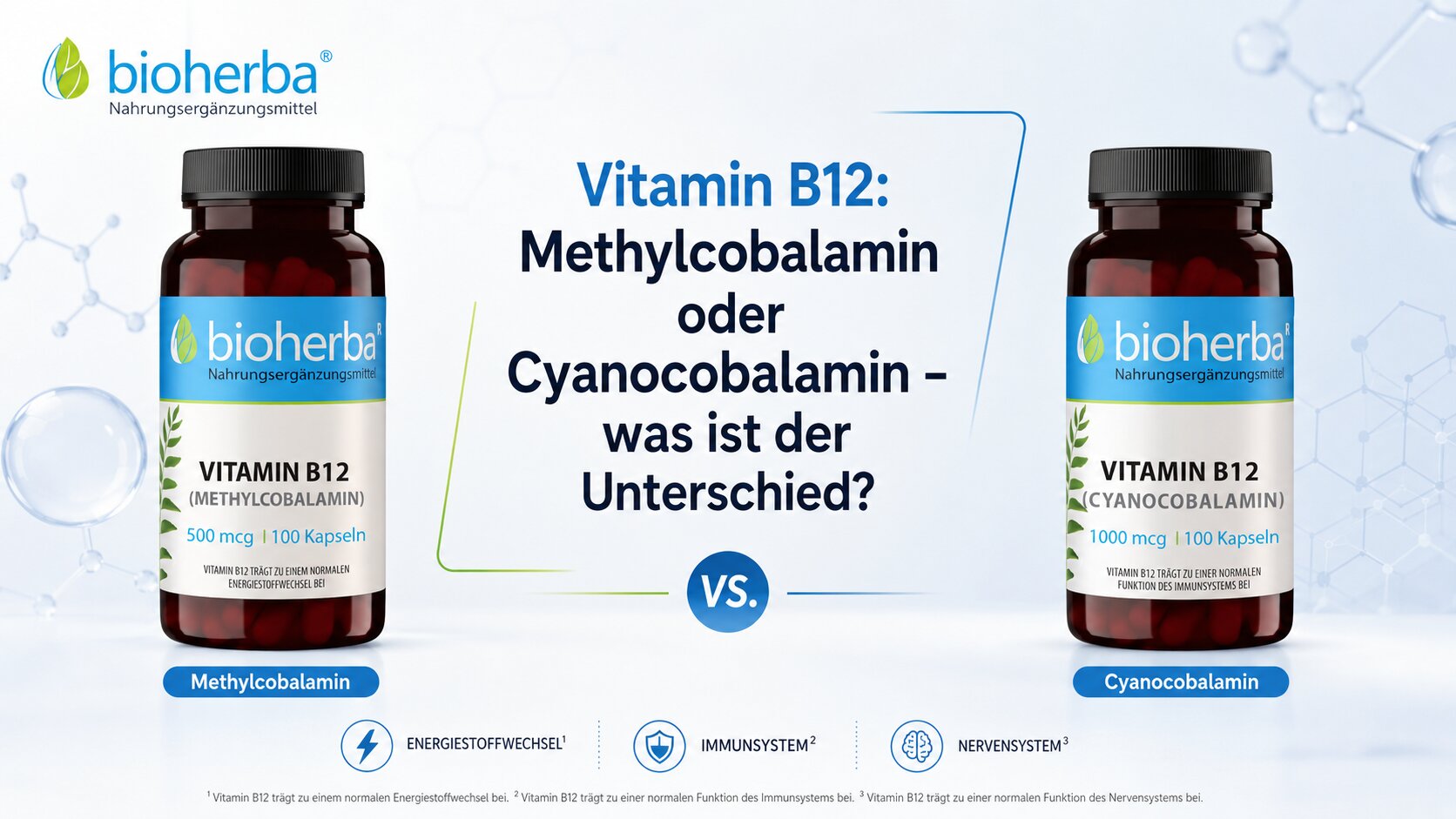Vitamin B12: Methylcobalamin oder Cyanocobalamin – was ist der Unterschied?