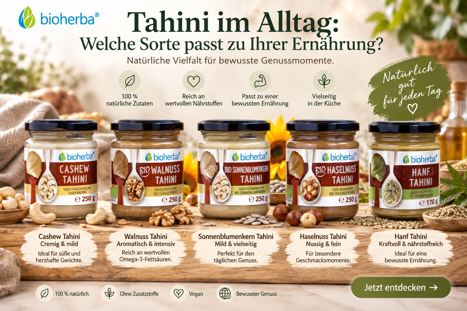 Tahini im Alltag: Welche Sorte passt zu Ihrer Ernährung?