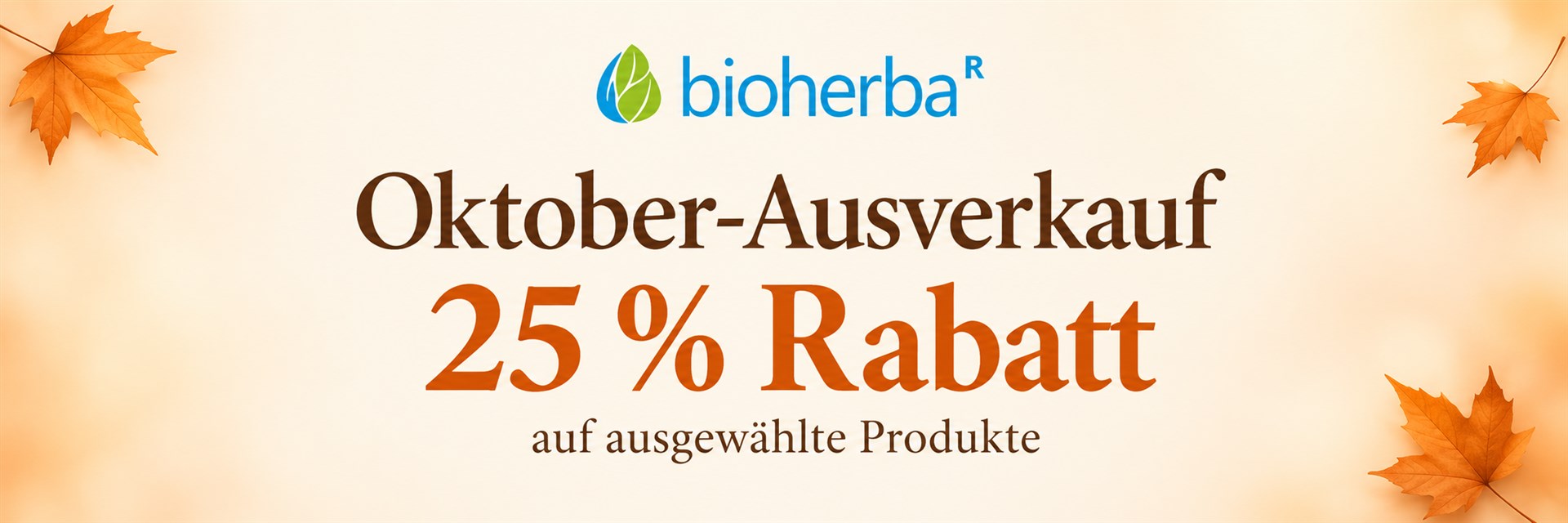 Oktober-Ausverkauf – 25 % Rabatt