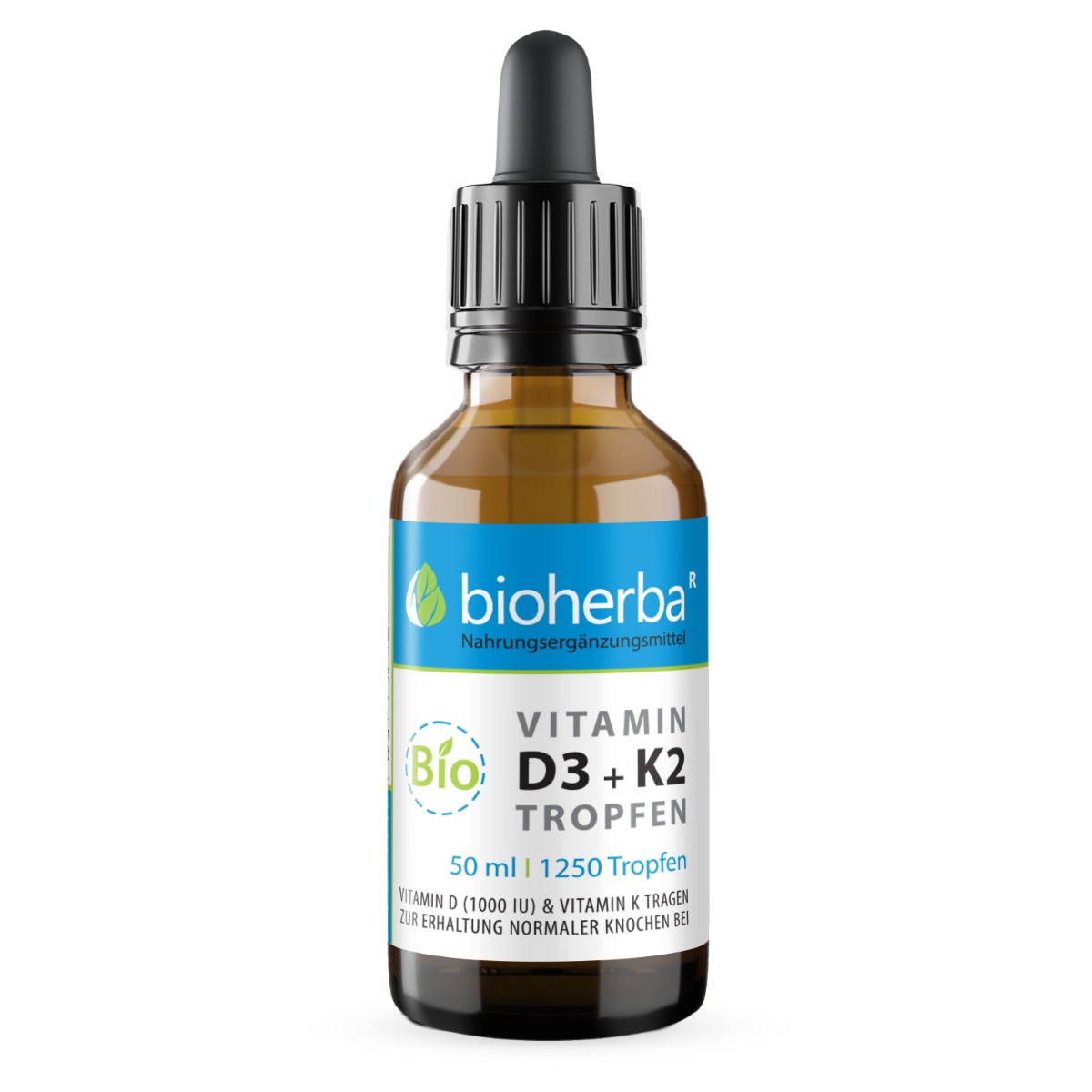 Vitamina D3 + K2 Picături Bioherba 50 ml