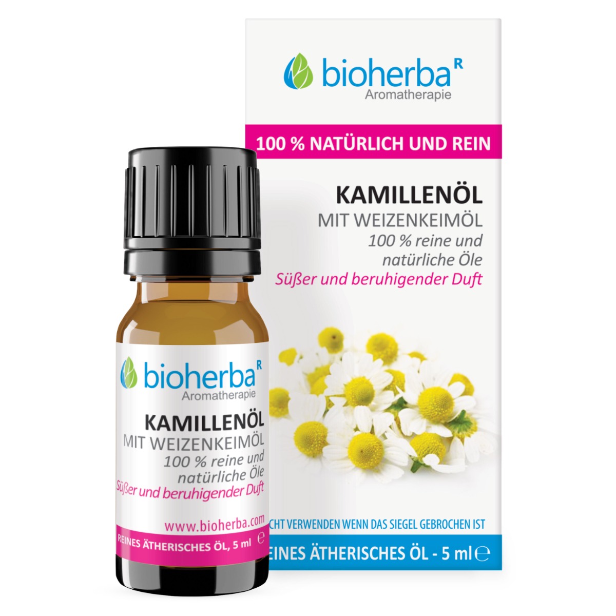 Kamillenöl mit Weizenkeimöl 100 % Reine und Natürliche Öle 5 ml