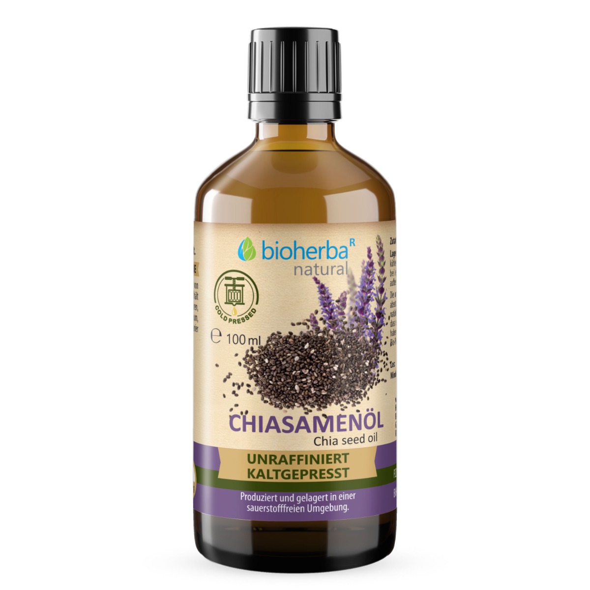 Chia-Samenöl kaltgepresst - Natürliches Chiaöl 100 ml