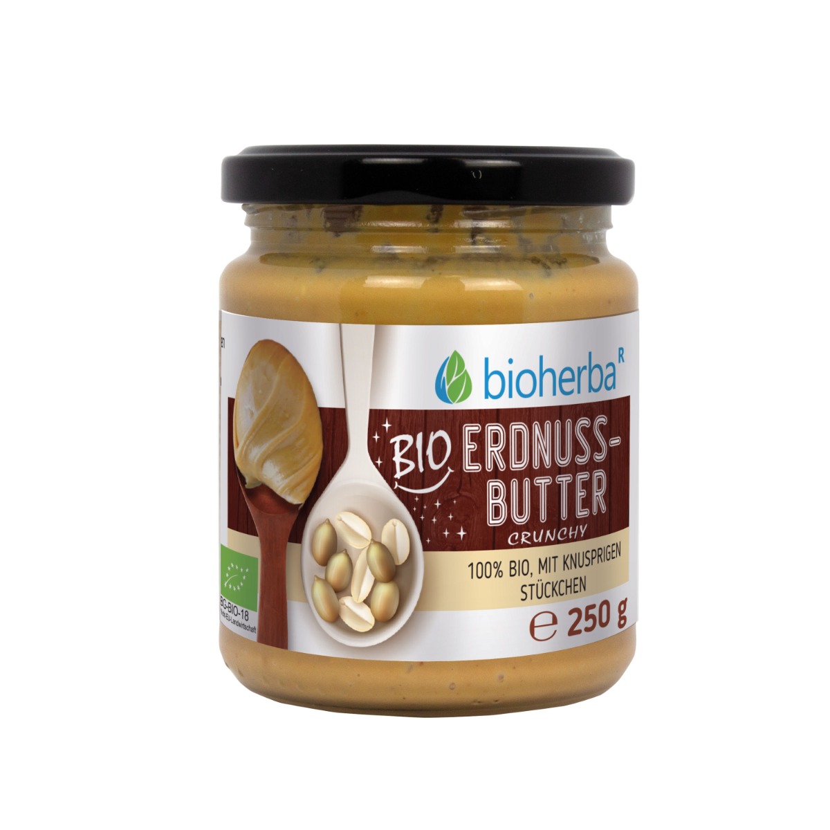 Bio Erdnussbutter Crunchy 100% Bio 250g