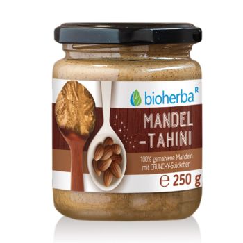 Mandel Tahini Crunchy 100% gemahlene Mandeln 250 g online kaufen, besten Preis, Bioherba Reichenbach GmbH