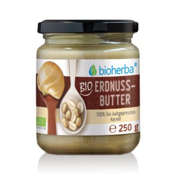Bio Erdnussbutter 100% Bio 250 g online kaufen, besten Preis, Bioherba Reichenbach GmbH