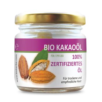 Bio Kakaoöl für trockene und empfindliche Haut 100 ml online kaufen, besten Preis, Bioherba Reichenbach GmbH