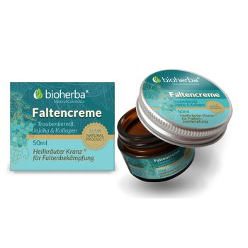 Faltencreme – Heilkräuter Kranz  für Faltenbekämpfung, 50ml online kaufen, besten Preis, Bioherba Reichenbach GmbH