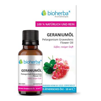 Geraniumöl Reines ätherisches Öl 10ml online kaufen, besten Preis, Bioherba Reichenbach GmbH