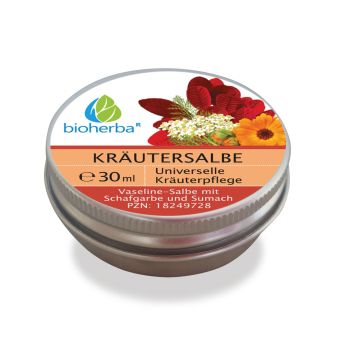 Kräutersalbe Vaseline-Salbe mit Schafgarbe und Sumach 30 ml online kaufen, besten Preis, Bioherba Reichenbach GmbH