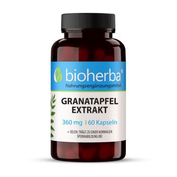 GRANATAPFEL EXTRAKT 360 mg 60 Kapseln Bioherba Nahrungsergaenzungsmittel 