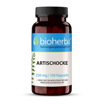ARTISCHOCKE 250 mg 100 Kapseln Bioherba Nahrungsergaenzungsmittel 