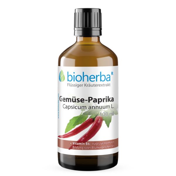 Sebze biberi (Capsicum annuum L.) damla tentürü, 100 ml