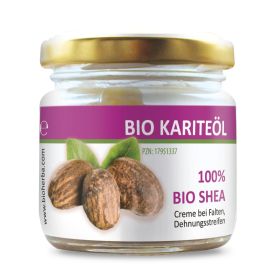 100 % BIO KARITEÖL/SHEA Creme bei Falten, Dehnungsstreifen 100 ml Bioherba Naturkosmetik