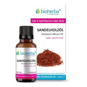 SANDELHOLZÖL Santalum Album Oil Reines ätherisches Sandelholzöl 5 ml Bioherba Naturkosmetik