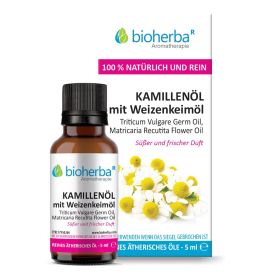 Kamillenöl mit Weizenkeimöl Reines ätherisches Öl 5 ml online kaufen, besten Preis, Bioherba Reichenbach GmbH