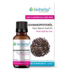 Schwarzpfefferöl Reines ätherisches Öl 5 ml online kaufen, besten Preis, Bioherba Reichenbach GmbH