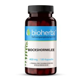 BOCKSHORNKLEE 400 mg 100 Kapseln Bioherba Nahrungsergaenzungsmittel 
