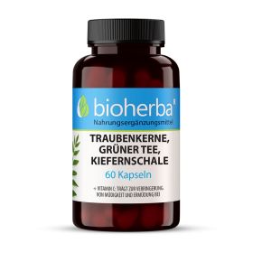 Traubenkerne, Grüner Tee, Kiefernschale 60 Kapseln online kaufen, besten Preis, Bioherba Reichenbach GmbH