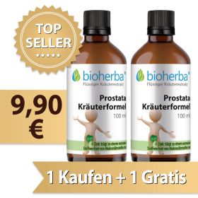 Prostata Kräuterformel 1+1, Tropfen, Tinktur 100 ml online kaufen, Rabatt, Aktion, Bioherba Reichenbach GmbH 