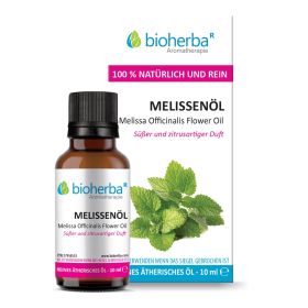 MELISSENÖL Melissa Officinalis Flower Oil Reines ätherisches Melissenöl 10 ml Bioherba Naturkosmetik