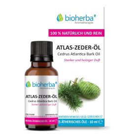 ATLAS-ZEDER-OEL  Cedrus Atlantica Bark Oil Reines aetherisches Atlas-Zeder-OEl 10 ml Bioherba Naturkosmetik