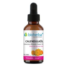 CALENDULAÖL Calendula Officinalis Flower Oil Reines Calendula-Trägeröl  50 ml Bioherba Naturkosmetik