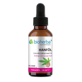 HANFOEL Cannabis Sativa Seed Oil Reines Hanf-Traegeroel  50 ml Bioherba Naturkosmetik