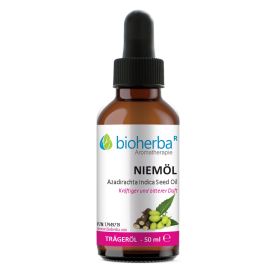 NIEMOEL Azadirachta Indica Seed Oil  Reines Niem-Traegeroel 50 ml Bioherba Naturkosmetik