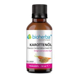 KAROTTENÖL Daucus Carota Sativa Seed Oil Reines Karotten-Trägeröl  50 ml Bioherba Naturkosmetik