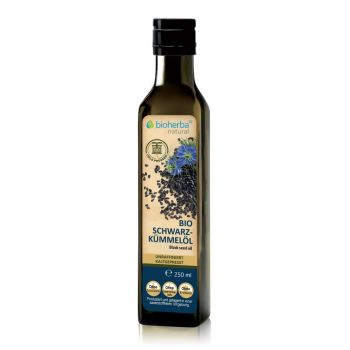 Schwarzkümmelöl 250 ml Bio - kaltgepresst, unraffiniert online kaufen, besten Preis, Bioherba Reichenbach GmbH