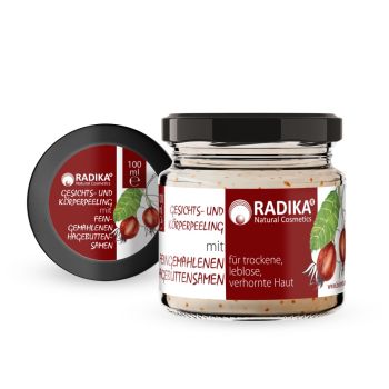 Gesichts- und Körperpeeling mit Hagebuttensamen 100 ml online kaufen, besten Preis, Bioherba Reichenbach GmbH