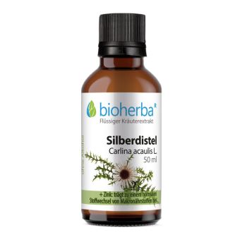 Silberdistel, Carlina acaulis L., Tropfen, Tinktur 50 ml online kaufen, besten Preis, Bioherba Reichenbach GmbH