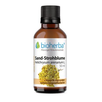 Sand-Strohblume, Helichrysum arenarium  L., Tropfen, Tinktur 50 ml online kaufen, besten Preis, Bioherba Reichenbach GmbH