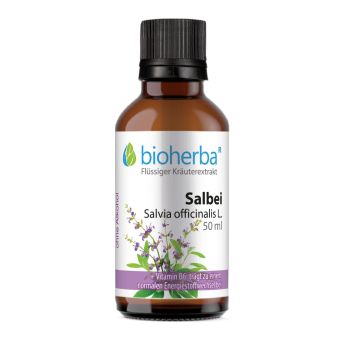 Salbei, Salvia officinalis L., Tropfen, Tinktur 50 ml online kaufen, besten Preis, Bioherba Reichenbach GmbH