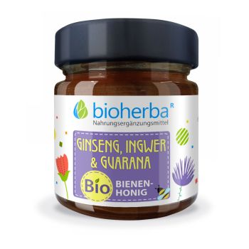 GINSENG, GUARANA UND INGWER BIO-BIENENHONIG 280 g online kaufen, besten Preis, Bioherba Reichenbach GmbH