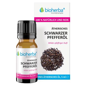 Schwarzpfefferöl Reines ätherisches Öl 5 ml Etikett online kaufen, besten Preis, Bioherba Reichenbach GmbH