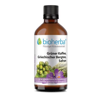 Grüner Kaffee, Griechischer Bergtee, Safran Tropfen, Tinktur 100 ml online kaufen, besten Preis, Bioherba Reichenbach GmbH