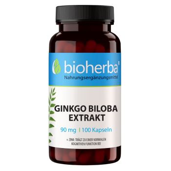 Ginkgo Biloba Extrakt 90 mg 100 Kapseln online kaufen, besten Preis, Bioherba Reichenbach GmbH