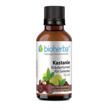 Kastanie Kräuterfomel für Gelenke Tropfen, Tinktur 50 ml online kaufen, besten Preis, Bioherba Reichenbach GmbH