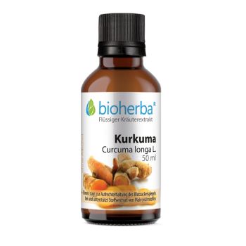 Kurkuma, Curcuma longa L., Tropfen, Tinktur 50 ml online kaufen, besten Preis, Bioherba Reichenbach GmbH