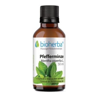 Pfefferminze, Mentha piperita L., Tropfen, Tinktur 50 ml online kaufen, besten Preis, Bioherba Reichenbach GmbH