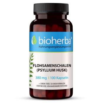 Flohsamenschalen (Psyllium Husk) 380 mg 100 Kapseln online kaufen, besten Preis, Bioherba Reichenbach GmbH