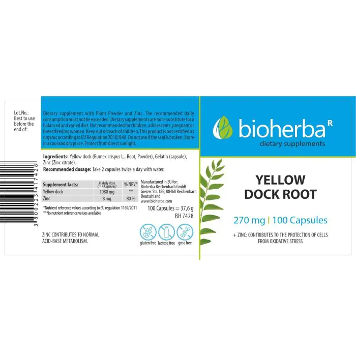 YELLOW DOCK ROOT 270 mg 1 bioherba