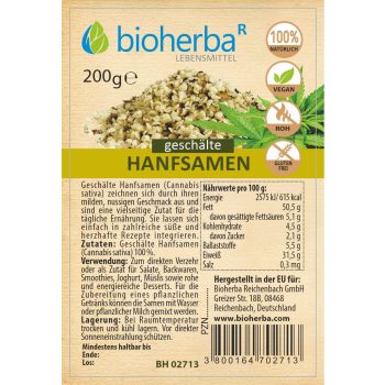 Geschälte Hanfsamen 200 g